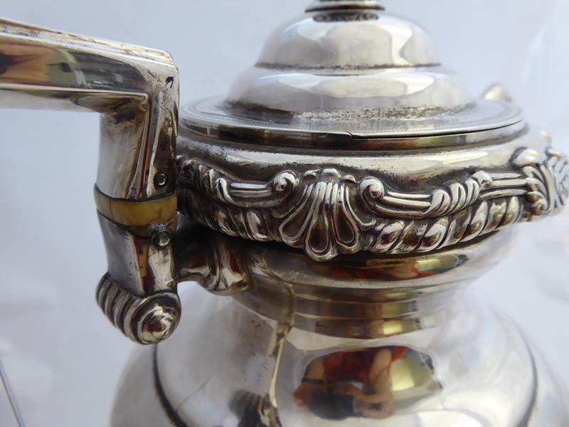A George III Silver Coffee-Pot, by S. C. Younge and Co., Sheffield, 1814, baluster and on - Image 14 of 16