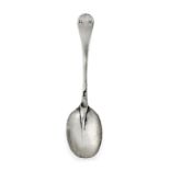 A William III Silver Spoon, by Benjamin Watts, London, Circa 1700, with rounded terminal, the bowl