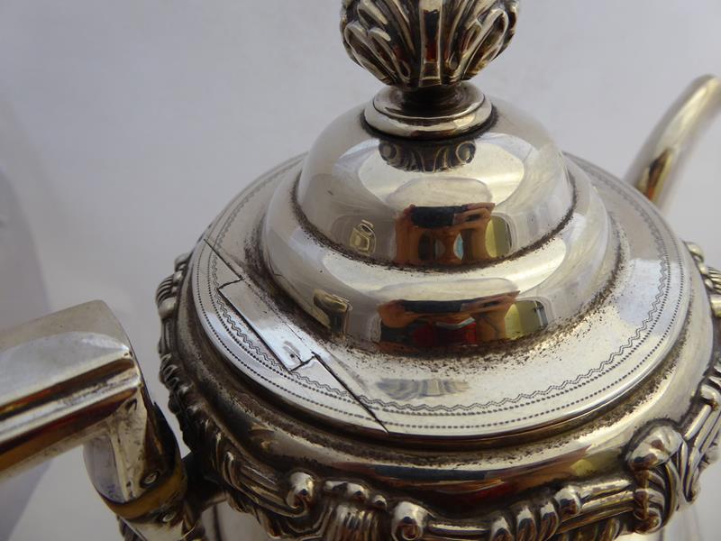 A George III Silver Coffee-Pot, by S. C. Younge and Co., Sheffield, 1814, baluster and on - Image 13 of 16