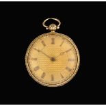 An 18 Carat Gold Open Faced Pocket Watch, signed Barber & North, York, 1836, chain fusee lever
