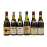 Morey-St. Denis 1971 Moillard (two bottles), Chauvot-Labaume 1983 Chambolle-Musigny (one bottle),