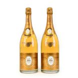 Louis Roederer 2000 Cristal Champagne, in wooden presentation box (two magnums)