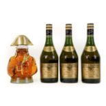 Teichenne Napoleon Brandy, in a figural decanter, Paul Chapman 5 Star Gold Label Napoleon Brandy, in