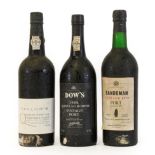 Sandeman 1970 Vintage Port (one bottle), Taylor's 1986 Quinta De Vagellas (one bottle), Dow's 1986