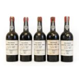 W & J Graham & Co, Oporto, Malvedos Crusted Port Wine 1961, bottled 1963 (five bottles)