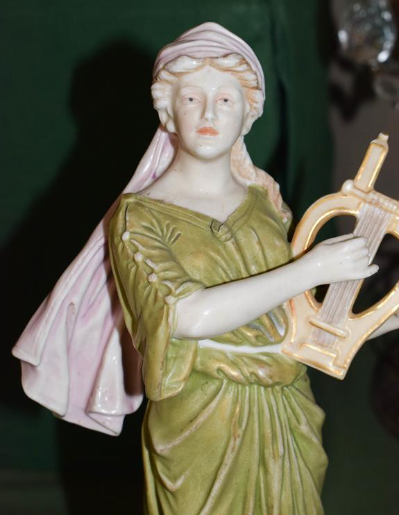 Two Royal Dux figures, together with a continental figural dish (3) These pieces are post 1919 and - Image 12 of 30