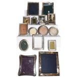 A collection of various silver mounted photograph-frames, various shapes (one box)
