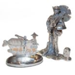 Chimney sweep silver menu holder and a Chinese example (2)