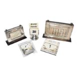 Five various silver-mounted desk-calendars (5)