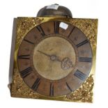 An 18th century thirty-hour longcase 10 inch dial and movement, signed Tho. Hower, Wellingborow,