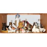 A group of 20th century ceramics including: Lladro, Beswick, Royal Doulton, Crown Staffordshire,