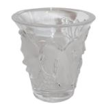 A Lalique crystal Samur clear and frosted vase, engraved Lalique France, 14cm high Very small