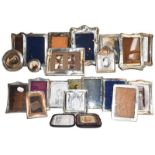 A collection of various silver mounted photograph-frames, various shapes (one box)