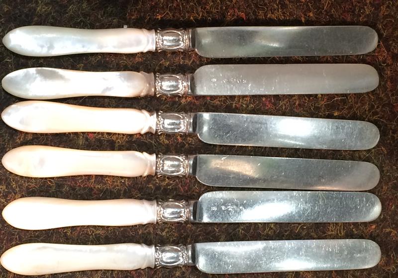 A Cased Set of Victorian Silver-Mounted Ivory Fish knives and forks, by Mappin and Webb, each with - Image 20 of 21