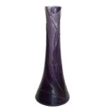 A Galle Cristallerie glass vase, in purples, signed Cristallerie d'E Galle Nncy Modele et decor