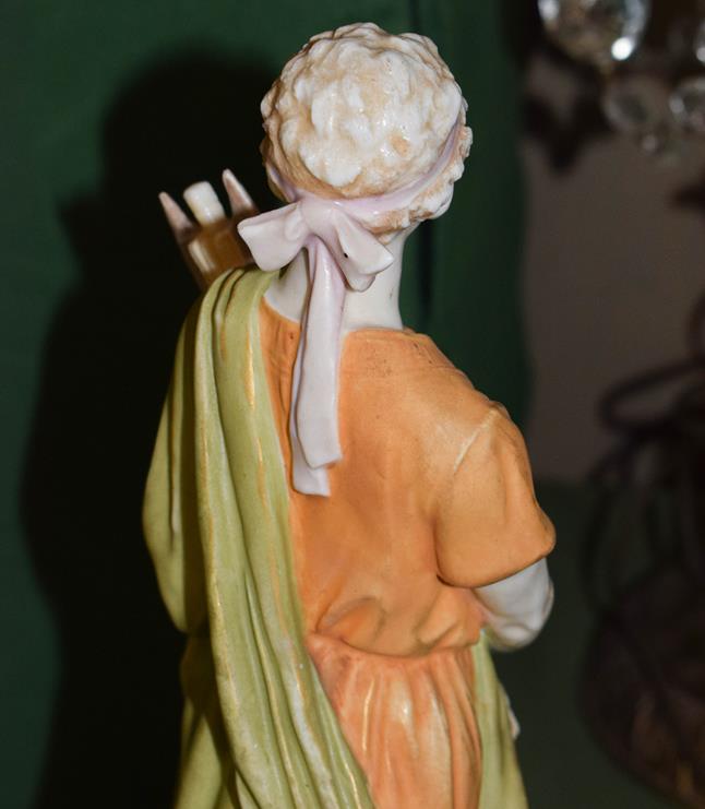 Two Royal Dux figures, together with a continental figural dish (3) These pieces are post 1919 and - Image 8 of 30