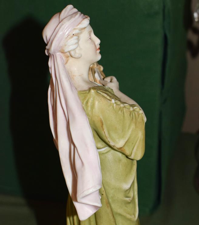 Two Royal Dux figures, together with a continental figural dish (3) These pieces are post 1919 and - Image 18 of 30