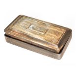 A William IV Silver Snuff-Box, by William Simpson, Birmingham, 1834, oblong, the sides reeded, the