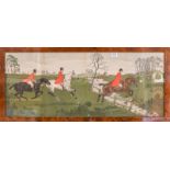 After Charles Baldock, a set of three hunting prints, 36cm by 90cm (3)