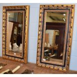 A pair of modern gilt mirrors together with a mahogany framed mirror (3)Gilt examples - 49.5cm by