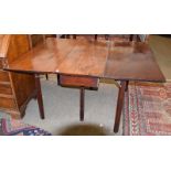 A 19th century mahogany gateleg dining table, 149cm by 121cm open by 72cm