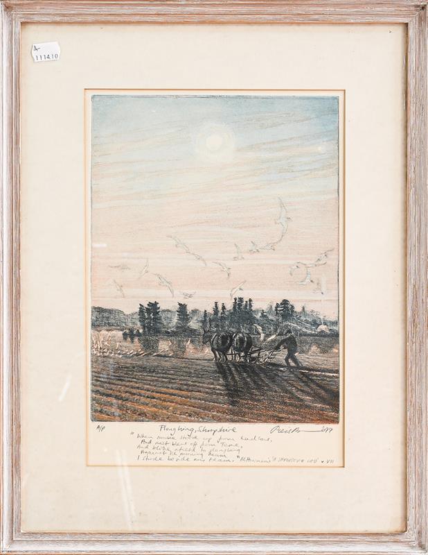 Alexander Creswell, 'The Quayside, St Vaast, Normandy' signed watercolour, 27cm by 37cm, together - Image 6 of 6