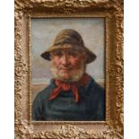 David W Haddon (fl. 1884-1914) Fisherman, head and shoulders. signed, oil on panel, 34cm by 24.5cm