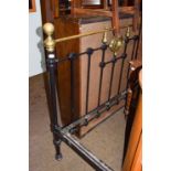 A Victorian brass double bedstead