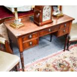A George IV mahogany dressing table, 112cm by 54cm by 76cm