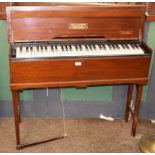 A mahogany cubed Dulcitone, with folding legs labelled Dulcitone, Thomas Machell & Sons, Glasgow