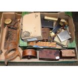 A selection of collector's tools, comprising of a spirit level, stamped T.S.Kaye & Sons, handsaw,