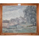 Attributed to Ernest Rouse (19th century) ''The Coming Storm'', oil on board, framed, 17cm by