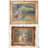 Cs. Joachim Ferenc (1882-1964) Hungarian, country villa, oil on canvas, signed, 38cm by 49cm,