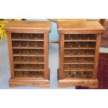 MSH Bespoke Designs Ltd (formerly Kimberly furniture Ltd) A pair of solid oak twenty-four bottle