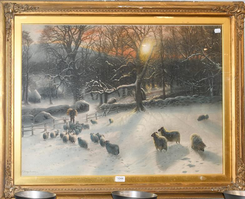 A Joseph Farquharson print, 56.5cm by 82cm, together with Thomas Sydney (19th century) view of