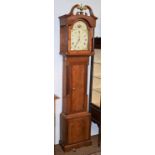 An oak thirty hour longcase clock signed Thos Place, Bedale