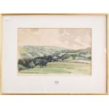 Lincoln Pugh Jenkins, framed watercolour, 24cm by 37cm