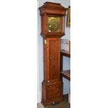 A pine thirty-hour longcase clock, signed Thos Lister, Halifax