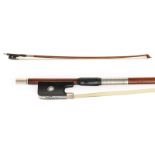 Didier Claudel Viola Bow length excluding button 733mm, octagonal stick, stamped 'D. Claudel'