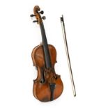 Violin 14'' two piece back, ebony fingerboard and tailpiece, labelled 'Hiernoymus Amati Cremona Anno