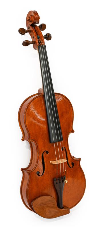 Violin 14'' two piece back ebony fingerboard with makers label 'John Mather Harrogate 2009 no.50' (