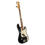 Fender Precision Bass Guitar Made in Mexico no.MZ3176091 (2003) black body, white scratchplate,