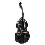 Double Bass labelled 'Carlo Giordano Model SB-120BB Made in China' black finish with light