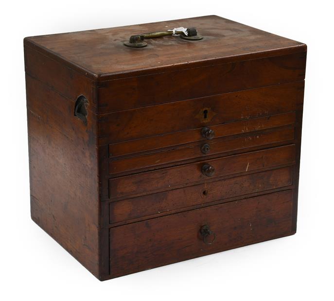 Various Dental Instruments in a five drawer mahogany cabinet, a mahogany and two other containers; - Image 2 of 2