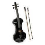 Electric Violin By Fender model KD041, serial no.10011, two control dials (cased with two bows)