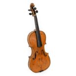 Violin 14 1/4'' two piece back, no label, has some repairs to scroll cheeks (cased)
