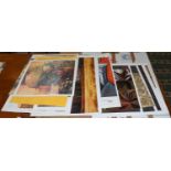 A large collection of over 100 unframed posters and prints of various subjects (qty)