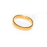 A 22 carat gold band ring, out of shapeCondition report: Gross weight 3.6 grams.