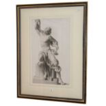 After Edwin Landseer RA (1802-1873). Engraved by Sam Cousins, Study of Laocoon, etching, 73cm by