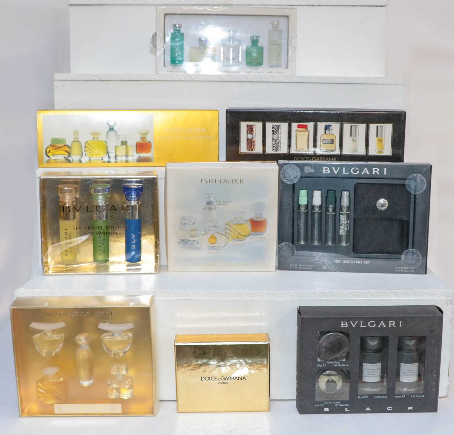 Nine boxed perfume scent bottle scents including Bulgari, Estee Lauder and Dolce & Gabbana (9)